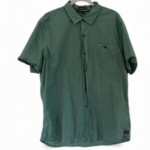 Toad& Co Short Sleeved Shirt Checked Sz XL Green